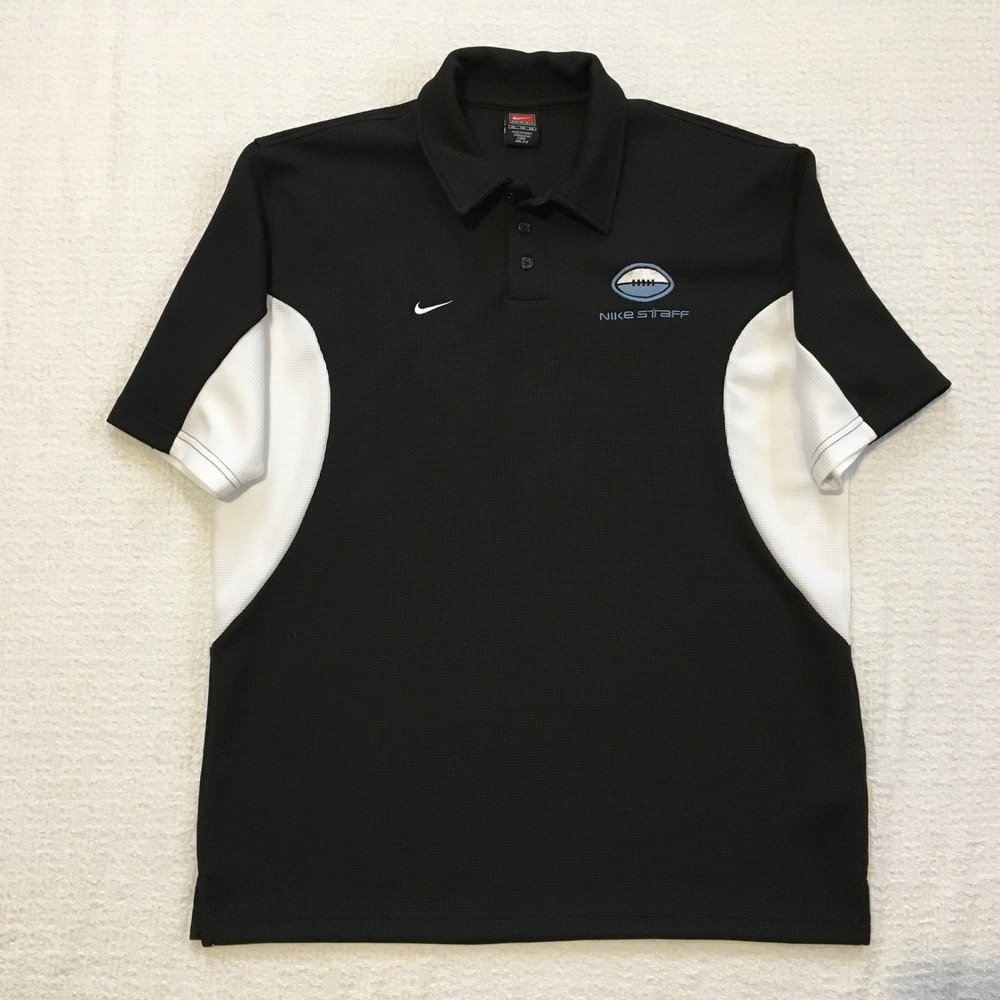 Nike XL Dri Fit Staff Football Polo Shirt Mens Short Sleeve Athleisure